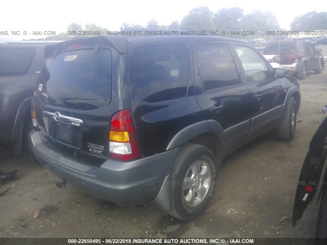 4F2CU09172KM16907 - 2002 MAZDA TRIBUTE LX/ES BLACK photo 4