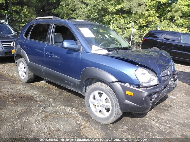 KM8JN72D85U064104 - 2005 HYUNDAI TUCSON GLS/LX BLUE photo 1