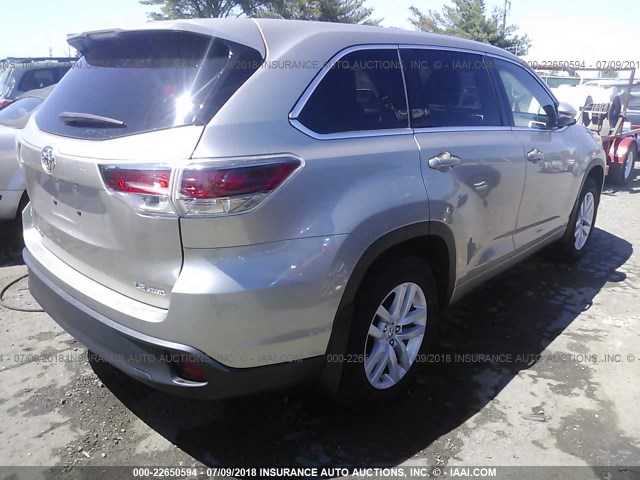5TDBKRFH7FS145269 - 2015 TOYOTA HIGHLANDER LE/LE PLUS BROWN photo 4