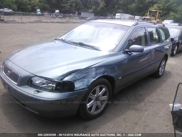 YV1SW59V642414116 - 2004 VOLVO V70 FWD Light Blue photo 2