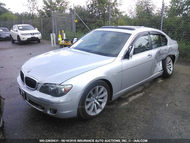 WBAHL835X8DT13333 - 2008 BMW 750 I SILVER photo 2