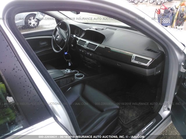 WBAHL835X8DT13333 - 2008 BMW 750 I SILVER photo 5