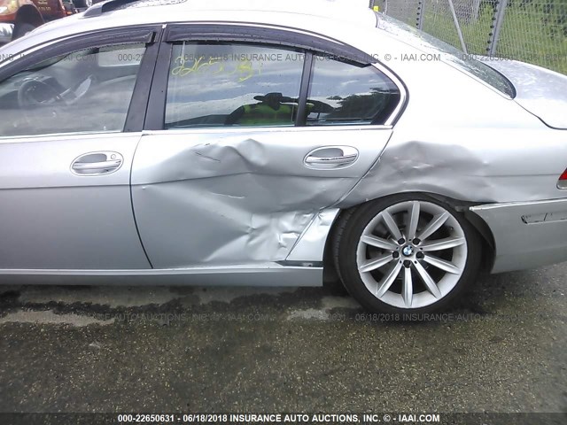 WBAHL835X8DT13333 - 2008 BMW 750 I SILVER photo 6