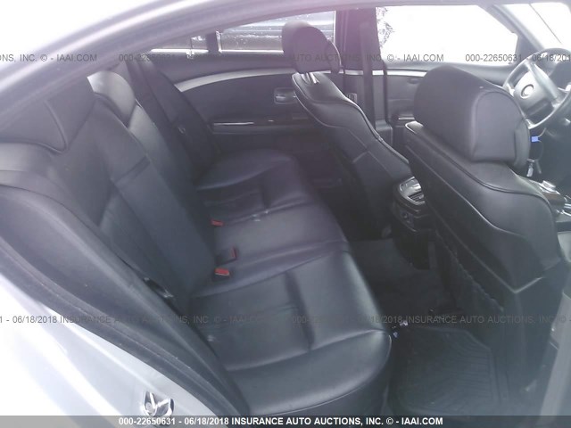 WBAHL835X8DT13333 - 2008 BMW 750 I SILVER photo 8