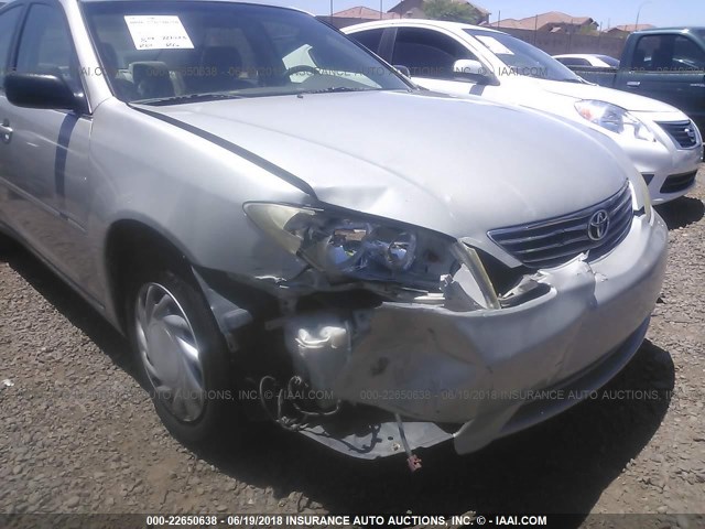 JTDBE32K053034780 - 2005 TOYOTA CAMRY LE/XLE/SE SILVER photo 6