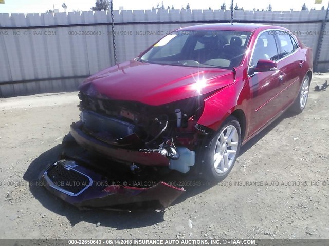 1G11C5SL5EF291186 - 2014 CHEVROLET MALIBU 1LT RED photo 2