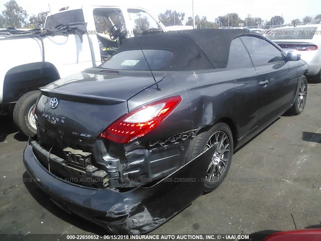 4T1FA38P98U139134 - 2008 TOYOTA CAMRY SOLARA SE/SLE/SPORT GRAY photo 4