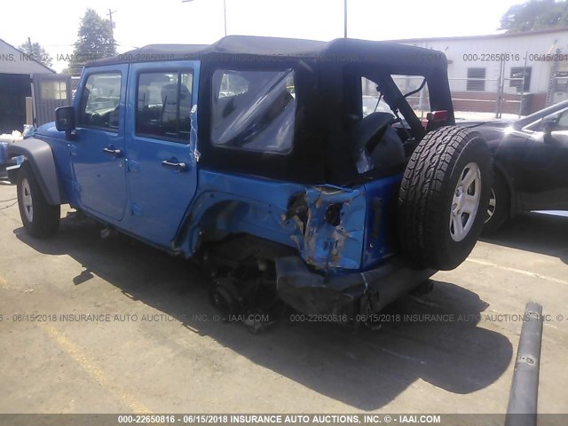 1C4BJWDG4GL130968 - 2016 JEEP WRANGLER UNLIMITE SPORT BLUE photo 6