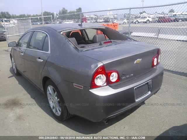 1G1ZE5E74BF102423 - 2011 CHEVROLET MALIBU LTZ 棕色 照片 3