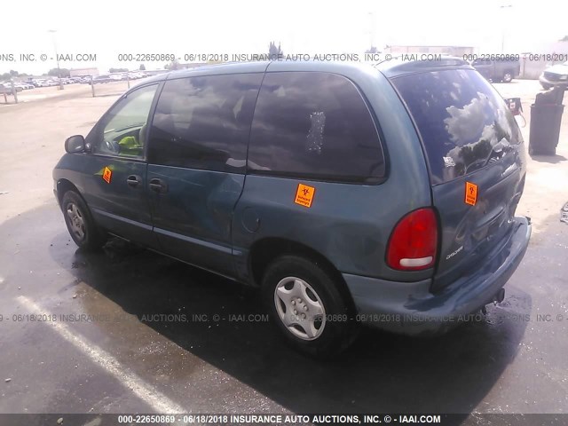 2B4GP2533YR897967 - 2000 DODGE CARAVAN TURQUOISE photo 3