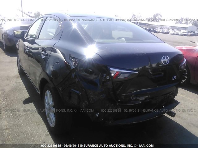 3MYDLBZVXGY126838 - 2016 TOYOTA SCION IA BLACK photo 3