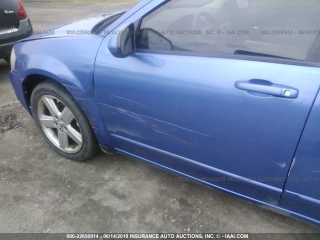 1B3LC76M18N603949 - 2008 DODGE AVENGER R/T BLUE photo 6