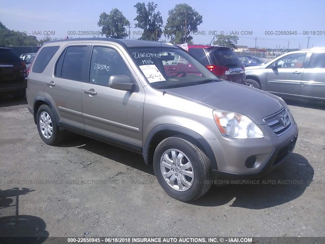 JHLRD78926C029016 - 2006 HONDA CR-V SE/EX BROWN photo 1