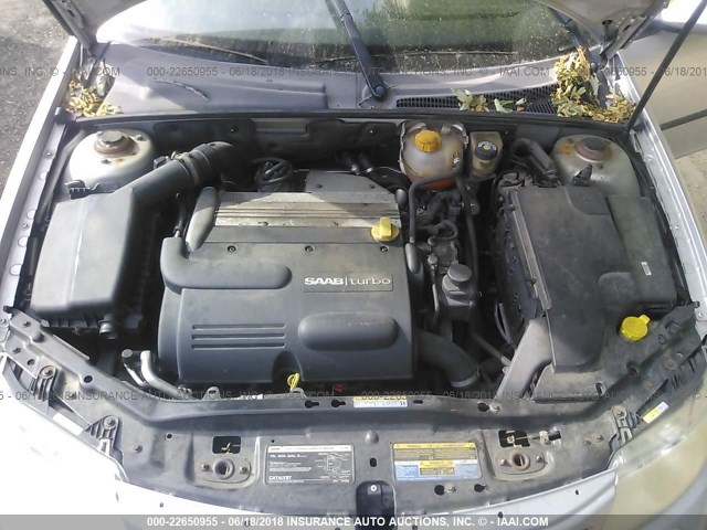 YS3FD45Y161021486 - 2006 SAAB 9-3 SILVER photo 10