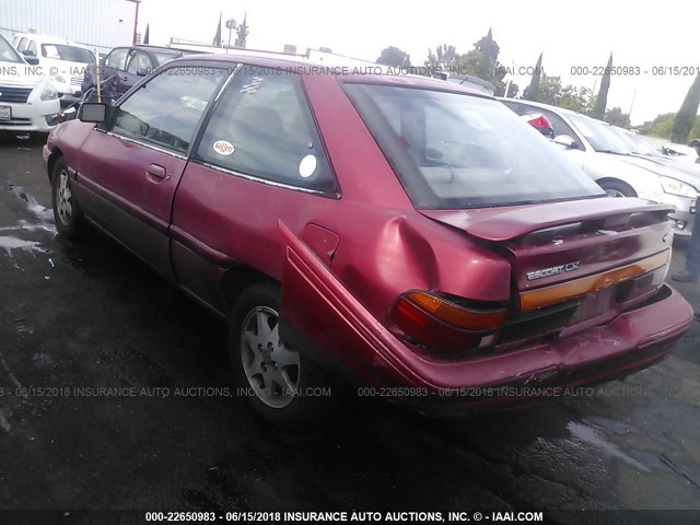 1FASP11J1SW321231 - 1995 FORD ESCORT LX/SPORT RED photo 3