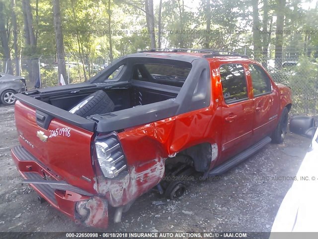 3GNTKFE39BG194871 - 2011 CHEVROLET AVALANCHE LT ORANGE photo 4