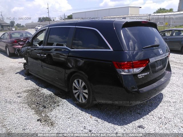 5FNRL5H65FB047930 - 2015 HONDA ODYSSEY EXL BLACK photo 3