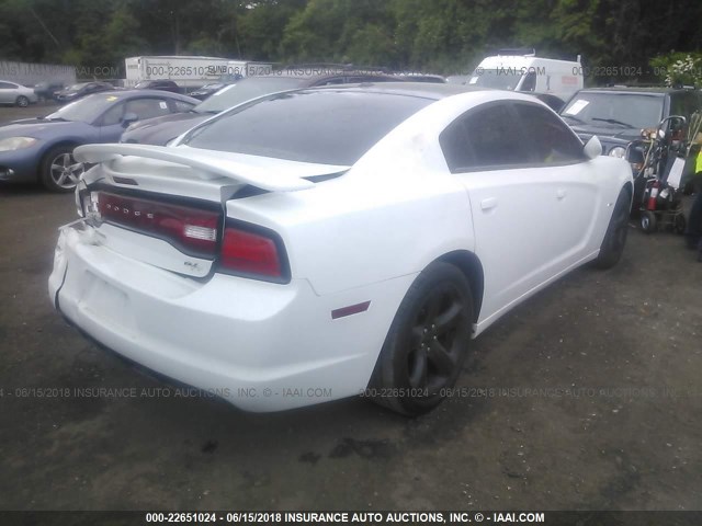 2C3CDXCT0EH180586 - 2014 DODGE CHARGER R/T WHITE photo 4