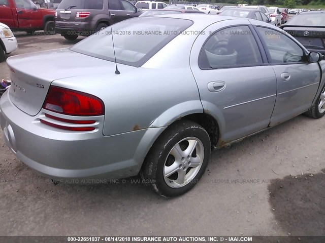 1B3EL46X36N234543 - 2006 DODGE STRATUS SXT SILVER photo 4