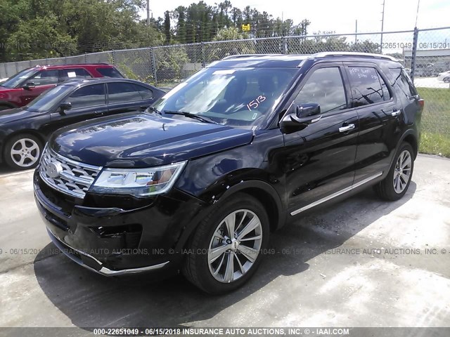 1FM5K7F82JGA21474 - 2018 FORD EXPLORER LIMITED 黑色 照片 2