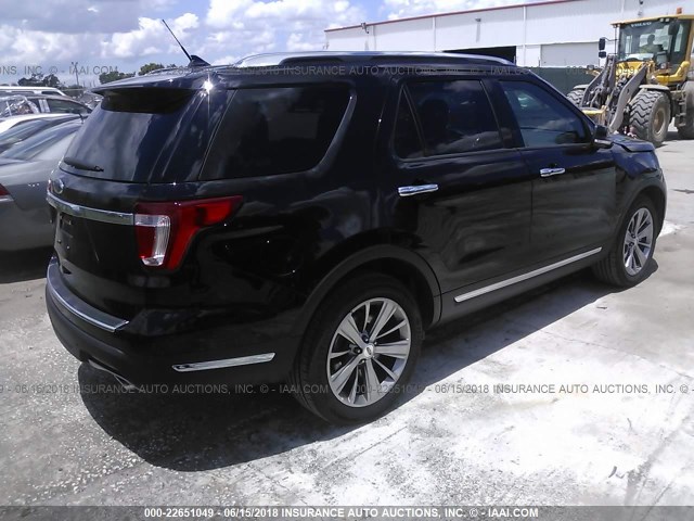 1FM5K7F82JGA21474 - 2018 FORD EXPLORER LIMITED 黑色 照片 4