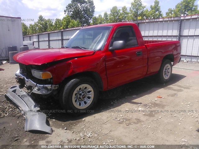 1GTEC14X25Z220916 - 2005 GMC NEW SIERRA C1500 RED photo 2