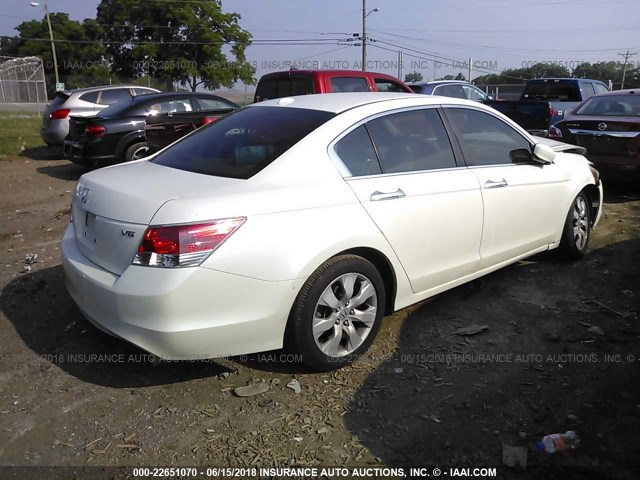 1HGCP36829A045070 - 2009 HONDA ACCORD EXL WHITE photo 4