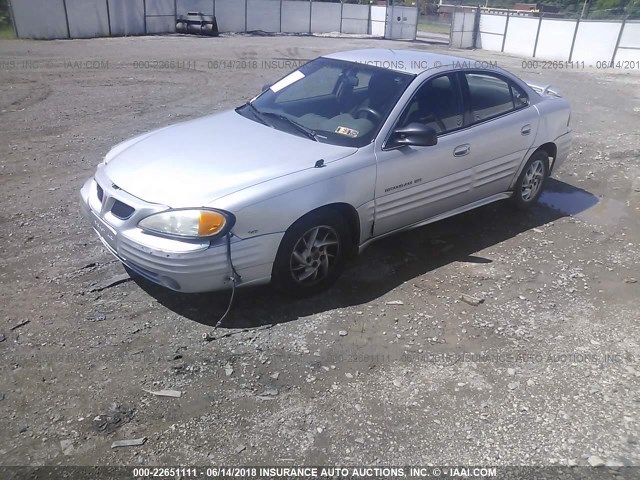 1G2NF52E21C125967 - 2001 PONTIAC GRAND AM SE1 SILVER photo 2