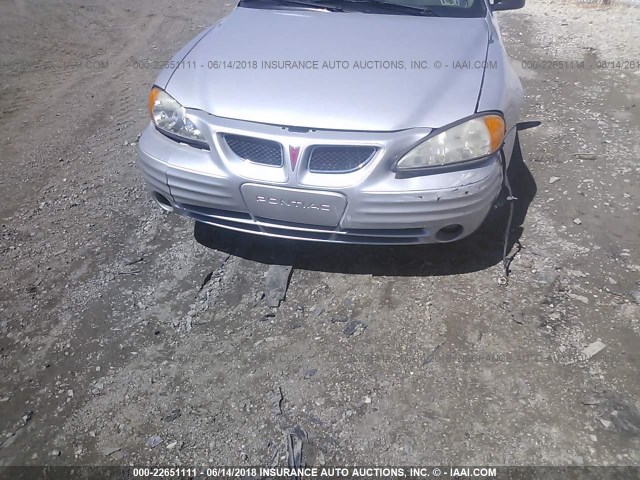 1G2NF52E21C125967 - 2001 PONTIAC GRAND AM SE1 SILVER photo 6