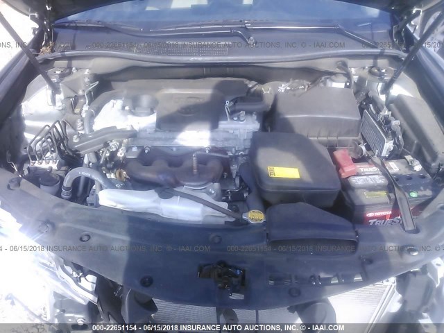 4T4BF1FK5CR206399 - 2012 TOYOTA CAMRY SE/LE/XLE GRAY photo 10