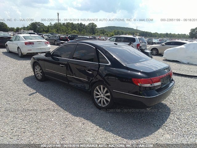 KMHFC46F99A371472 - 2009 HYUNDAI AZERA SE/LIMITED BLACK photo 3