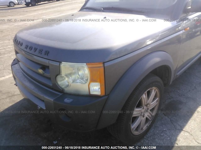 SALAG254X6A363182 - 2006 LAND ROVER LR3 HSE GRAY photo 6