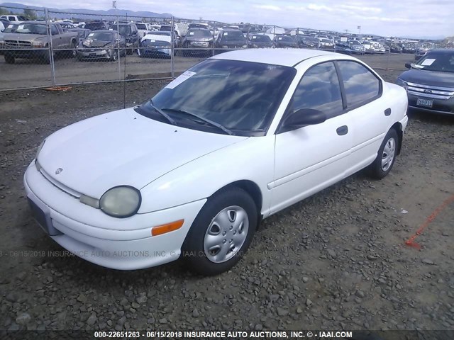 1B3ES47C8WD700570 - 1998 DODGE NEON HIGHLINE/SPORT/LE WHITE photo 2