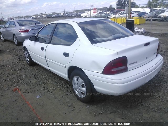 1B3ES47C8WD700570 - 1998 DODGE NEON HIGHLINE/SPORT/LE WHITE photo 3