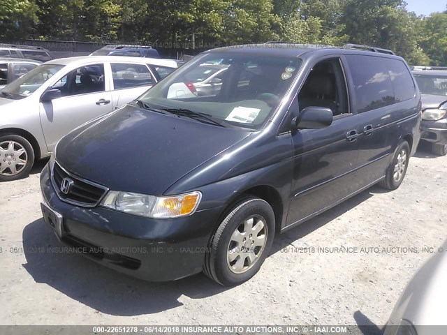 5FNRL18063B116799 - 2003 HONDA ODYSSEY EXL Dark Blue photo 2