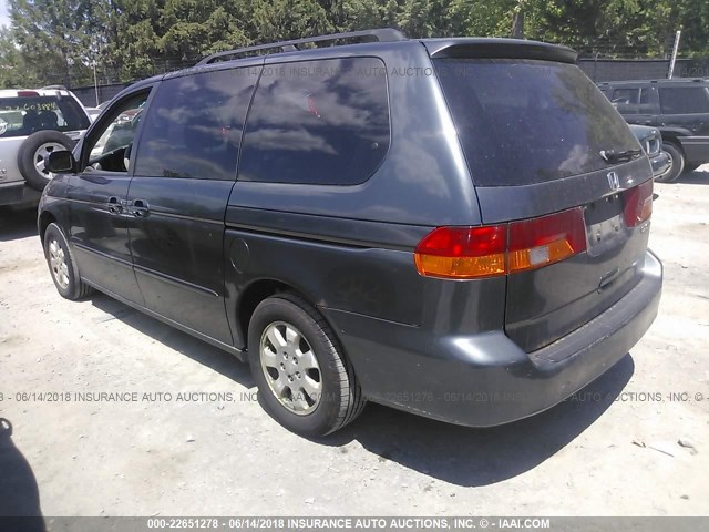 5FNRL18063B116799 - 2003 HONDA ODYSSEY EXL Dark Blue photo 3