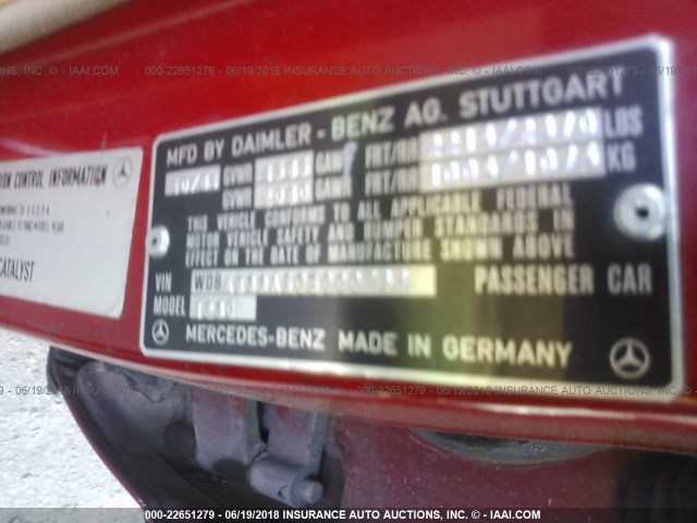 WDBAB33A5CB000734 - 1982 MERCEDES-BENZ 300 DT RED photo 9