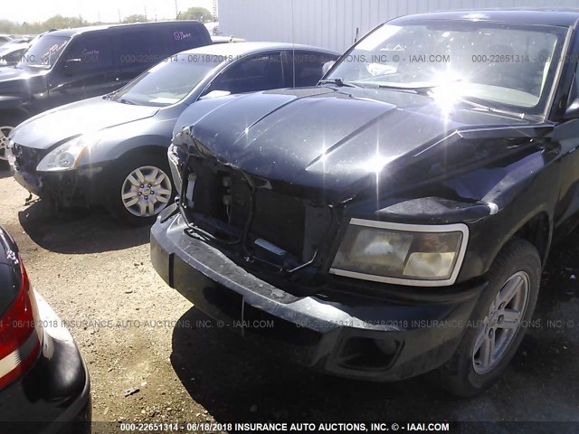 1D7HE38K78S599478 - 2008 DODGE DAKOTA SXT BLACK photo 6