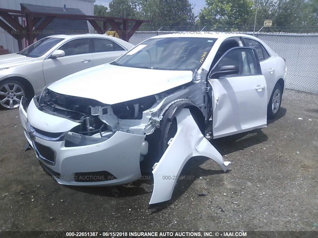 1G11B5SL2FF100845 - 2015 CHEVROLET MALIBU LS WHITE photo 2