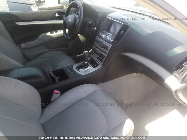 JNKBV61E48M219652 - 2008 INFINITI G35 SILVER photo 5