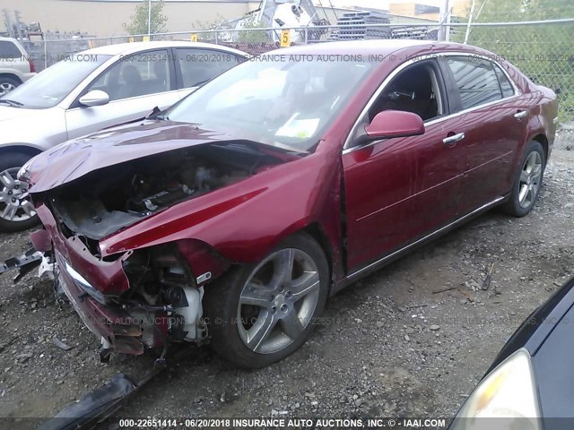 1G1ZC5E06CF223500 - 2012 CHEVROLET MALIBU 1LT წითელი ფოტო 2