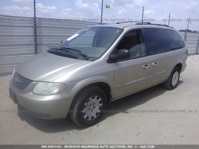 2C8GP24303R252432 - 2003 CHRYSLER TOWN & COUNTRY  BEIGE photo 2