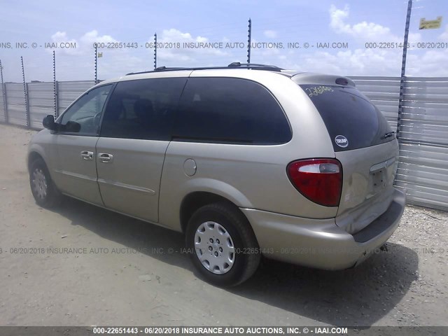 2C8GP24303R252432 - 2003 CHRYSLER TOWN & COUNTRY  BEIGE photo 3