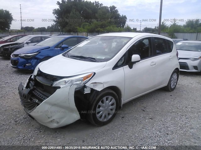 3N1CE2CPXEL371294 - 2014 NISSAN VERSA NOTE S/S PLUS/SV/SL WHITE photo 2