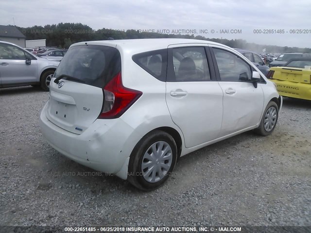 3N1CE2CPXEL371294 - 2014 NISSAN VERSA NOTE S/S PLUS/SV/SL WHITE photo 4