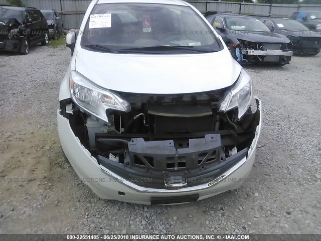 3N1CE2CPXEL371294 - 2014 NISSAN VERSA NOTE S/S PLUS/SV/SL WHITE photo 6
