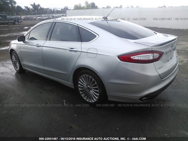 3FA6P0K95FR268848 - 2015 FORD FUSION TITANIUM SILVER photo 3