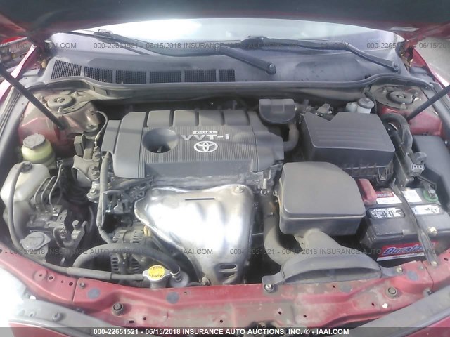 4T4BF3EK9AR040124 - 2010 TOYOTA CAMRY SE/LE/XLE 红色 照片 10