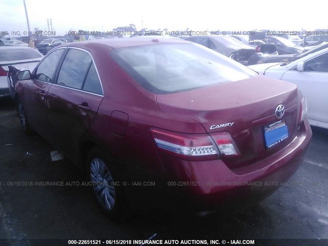 4T4BF3EK9AR040124 - 2010 TOYOTA CAMRY SE/LE/XLE 红色 照片 3