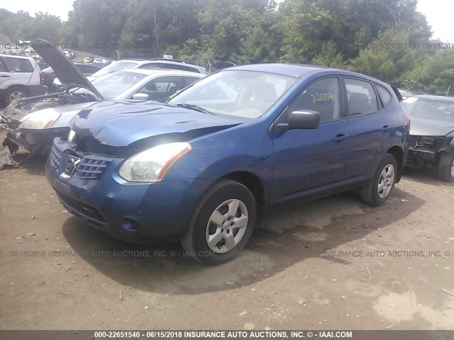 JN8AS58V09W169137 - 2009 NISSAN ROGUE S/SL BLUE photo 2